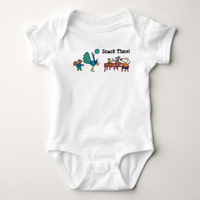 Maisy- und Freund-Vorschulimbiss-Zeit Baby Strampler (Vorderseite)
