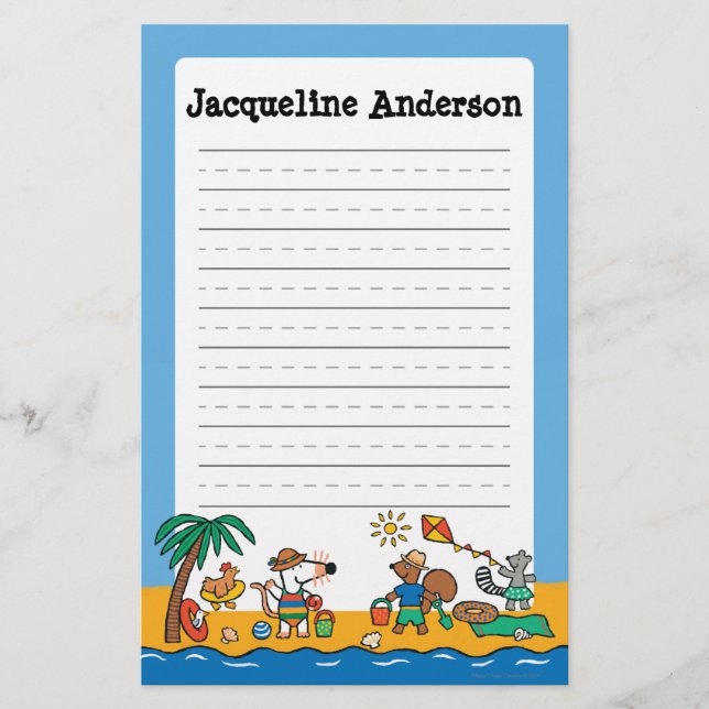 Maisy und Freunde am Strand Briefpapier (Vorderseite)