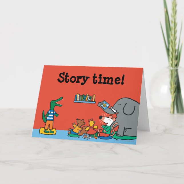 Maisy und Freunde lachen zur Story Time Karte (Vorderseite)