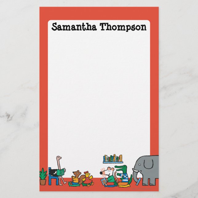 Maisy und Freunde zusammen gelesen Briefpapier (Vorderseite)