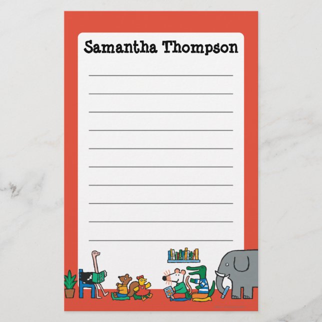 Maisy und Freunde zusammen gelesen Briefpapier (Vorderseite)