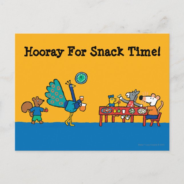 Maisy und Friends Preschool Snack Time Postkarte (Vorderseite)