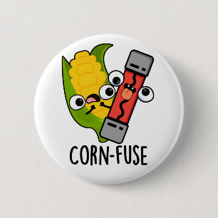 Maiszauber Funny Confused Pun Button