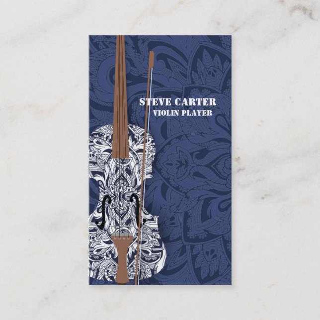 Maître de professeur de carte d'artiste de musique (Devant)