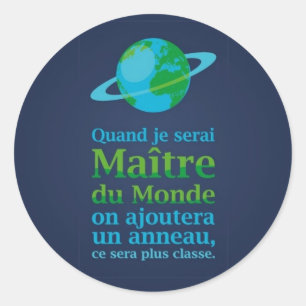 Maître du Monde Runder Aufkleber
