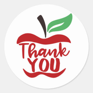 Maître Merci autocollant pomme