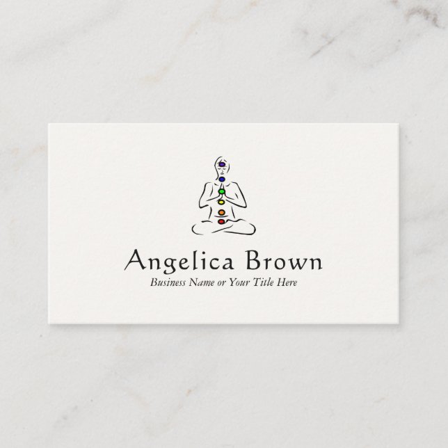 Maître Reiki avec Carte de visite Chakras (Devant)