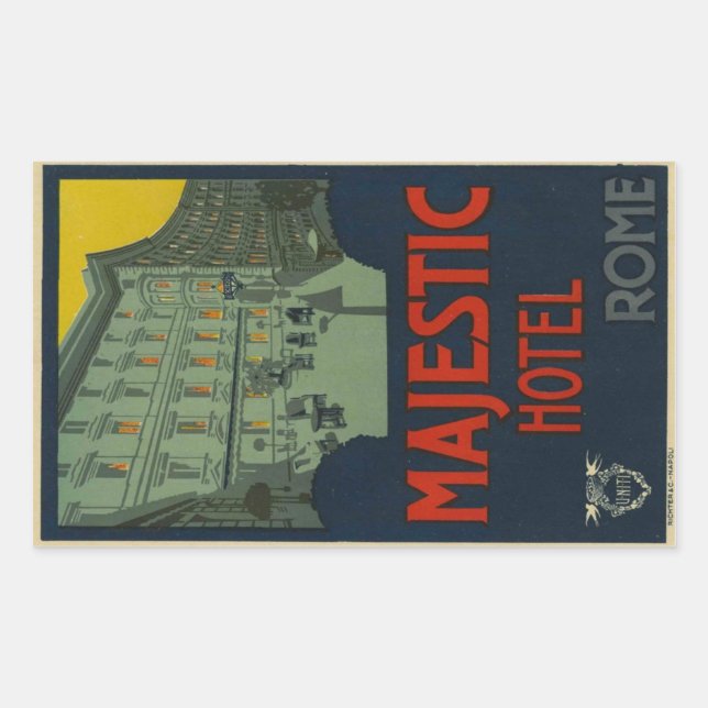 Majectic Hotel Rechteckiger Aufkleber (Vorderseite)