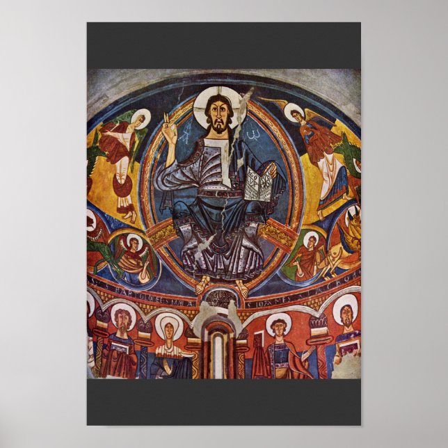 Majestas Domini vom Apsis San Clemente Deta Poster (Vorne)