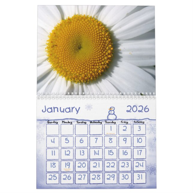 Majestät des Blumen-Kalenders Kalender (Jan 2026)