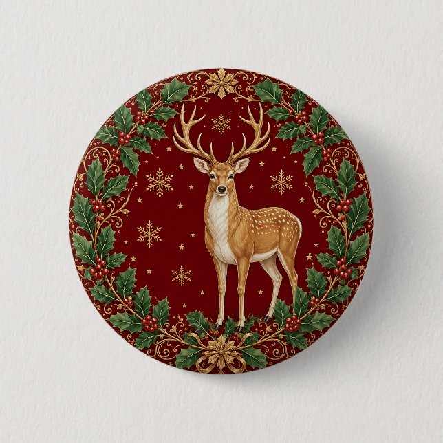 Majestät des karmesinroten Winters Button (Vorderseite)