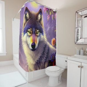 Majestät des Wolfs Duschvorhang