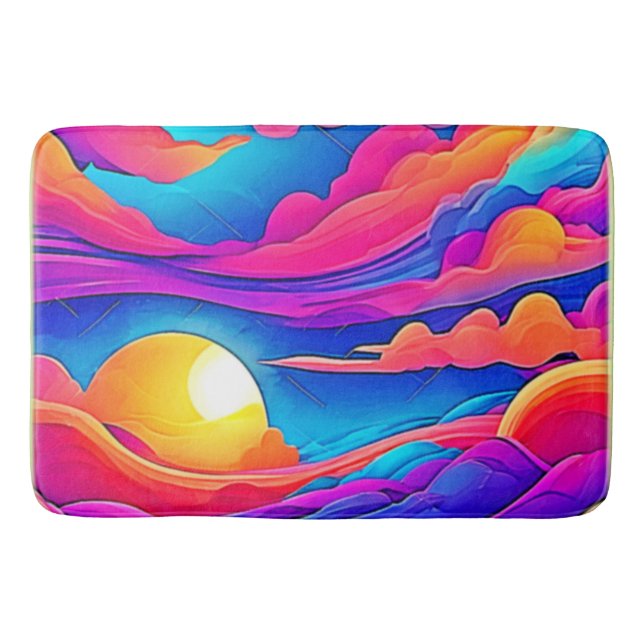 Majestät eines Sonnenuntergangs Badematte (Vorderseite)