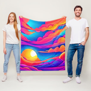 Majestät eines Sonnenuntergangs Fleecedecke