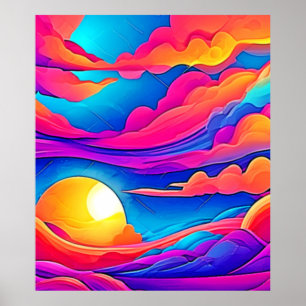 Majestät eines Sonnenuntergangs Poster