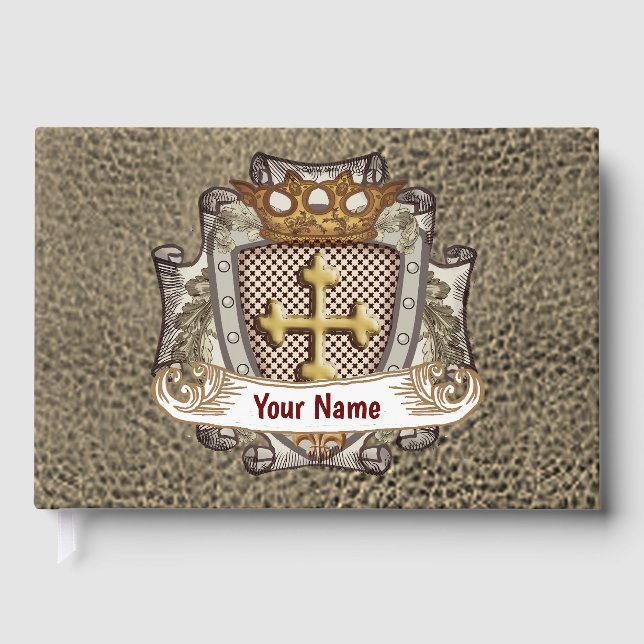 Majestät Familienwappen Name Gästebuch (Vorderseite)