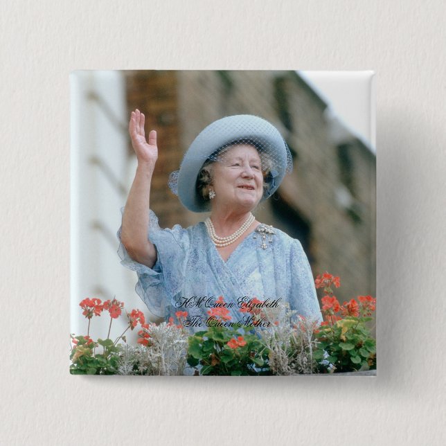 MAJESTÄT Königin Elizabeth, die Königin Mutter Button (Vorderseite)