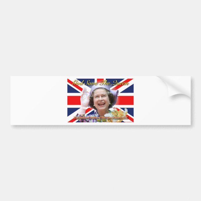 MAJESTÄT Königin Elizabeth II sechzigjähriges Autoaufkleber (Vorne)