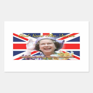 MAJESTÄT Königin Elizabeth II sechzigjähriges Rechteckiger Aufkleber