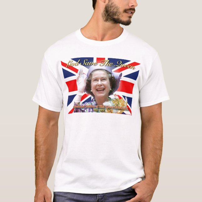 MAJESTÄT Königin Elizabeth II sechzigjähriges T-Shirt (Vorderseite)