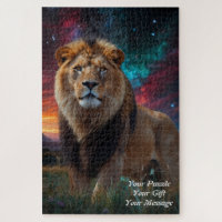 Majestät - Regal Lion Under a Starry Sky
