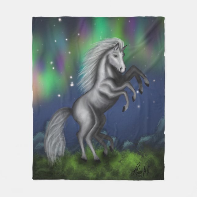 Majestät von Sleipnir: Odins achtbeiniger Steed Fleecedecke (Vorderseite)