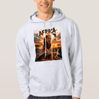 Majestätiger afrikanischer Löwe Wildlife Hoodie