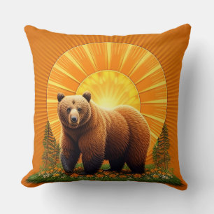 Majestätiger Braunbär Kissen