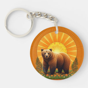 Majestätiger Braunbär Schlüsselanhänger