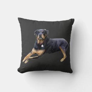 Majestätiger Rottweiler: Ruhe in Stärke Kissen