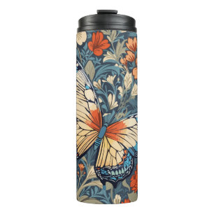Majestätiger Schmetterling unter William Morris Bl Thermosbecher