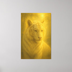 Majestätiger Weißer Tiger – Kunstdruck Leinwanddruck