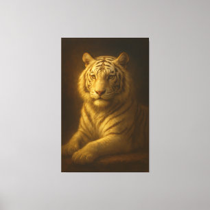 Majestätiger Weißer Tiger – Premium-Leinwand in Fi Leinwanddruck