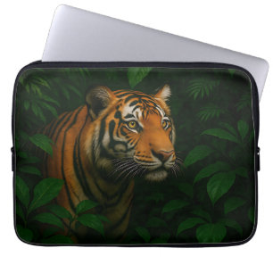 Majestätiges bengalisches Tiger-Dschungelporträt W Laptopschutzhülle