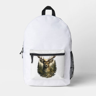 Majestätiges Hirschwald-Abenteuer Natur/Beobachten Bedruckter Rucksack