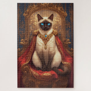 Majestätiges königliches siamesisches Katzenporträ