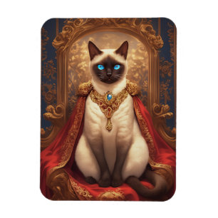 Majestätiges königliches siamesisches Katzenporträ Magnet