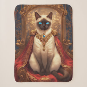 Majestätiges königliches siamesisches Katzenporträ Sherpadecke