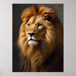 Majestätiges Löwenporträt  Poster