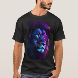 Majestätiges Neon-Löwe-Kunst-Grafik-T-Shirt T-Shirt