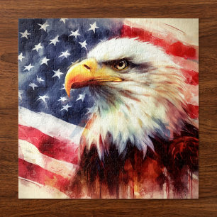 Majestätiges Weißkopfseeadler-Porträt mit amerikan