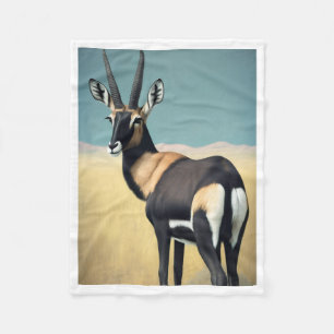 Majestätische Antilope in Wüsten-Decke Fleecedecke
