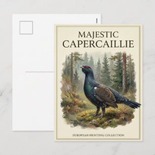 Majestätische Auerhahn-Kunst Feiertagspostkarte