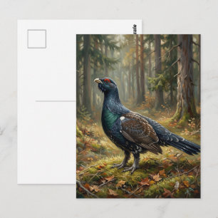 Majestätische Auerhahn-Kunst Postkarte