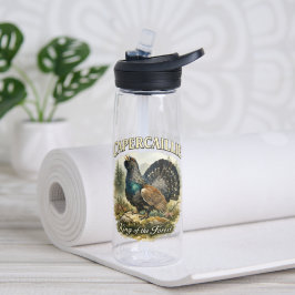 Majestätische Auerhahn-Wasserfarbillustration Trinkflasche