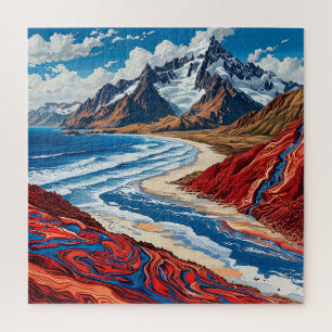 Majestätische Berglandschaft mit lebendigen Farben
