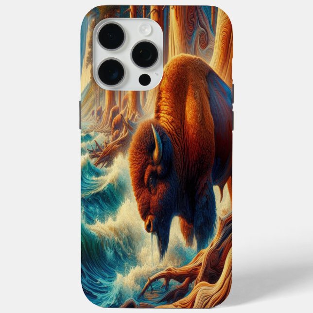 majestätische Bison steht hoch Case-Mate iPhone Hülle (Rückseite)