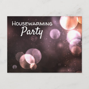 Majestätische Bokeh-Lichter, Einweihungsparty-Einl Einladungspostkarte