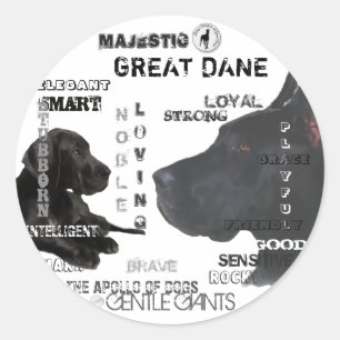 Majestätische Deutsche Doggen Runder Aufkleber
