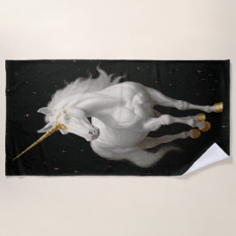 Majestätische Einhorn-Nacht-Himmels-Fantasy-Kunst Strandtuch